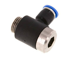 Codo de 6mm x G1/4'' en forma de L con rosca macho latón/PA 66 NBR interior hexagonal giratorio [2 piezas]