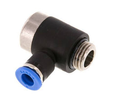 Codo de 6mm x G1/4'' en forma de L con rosca macho latón/PA 66 NBR interior hexagonal giratorio [2 piezas]