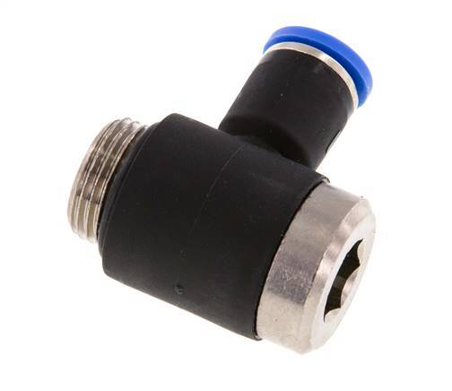 Codo en L de 8mm x G3/8'' con rosca macho Latón/PA 66 NBR Hexágono interior giratorio