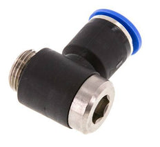 Codo en L de 12mm x G3/8'' con rosca macho Latón/PA 66 NBR Hexágono interior giratorio