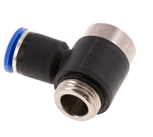 Codo en L de 12mm x G1/2'' con rosca macho Latón/PA 66 NBR Hexágono interior giratorio