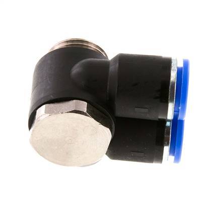 Codo doble de 90 grados 12mm x G1/2'' con rosca macho Latón/PA 66 NBR Giratorio
