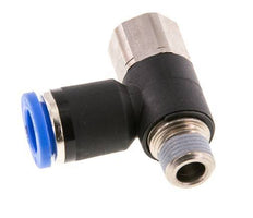 Racor de 8mm x R1/8'' con rosca macho-hembra latón/PA 66 NBR giratorio [2 piezas]