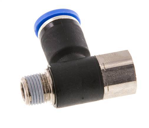 Racor de 8mm x R1/8'' con rosca macho-hembra latón/PA 66 NBR giratorio [2 piezas]