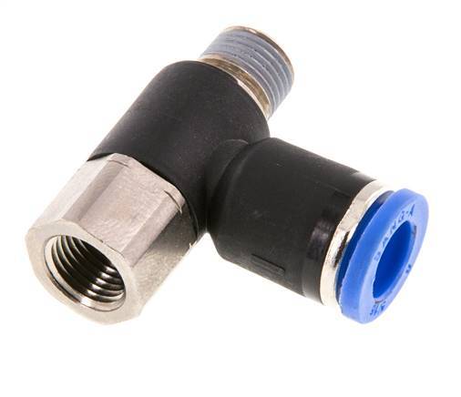 Racor de 8mm x R1/8'' con rosca macho-hembra latón/PA 66 NBR giratorio [2 piezas]