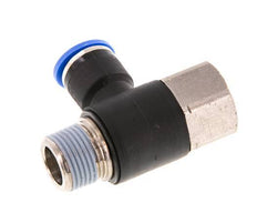 Racor de 10mm x R3/8'' con rosca macho-hembra Latón/PA 66 NBR Giratorio