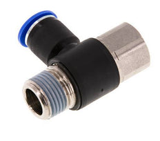 Racor de 12mm x R1/2'' con rosca macho-hembra Latón/PA 66 NBR Giratorio