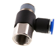 Racor de 12mm x R1/2'' con rosca macho-hembra Latón/PA 66 NBR Giratorio