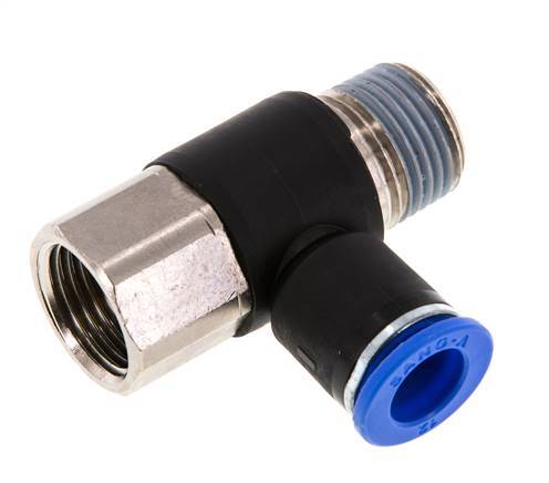 Racor de 12mm x R1/2'' con rosca macho-hembra Latón/PA 66 NBR Giratorio