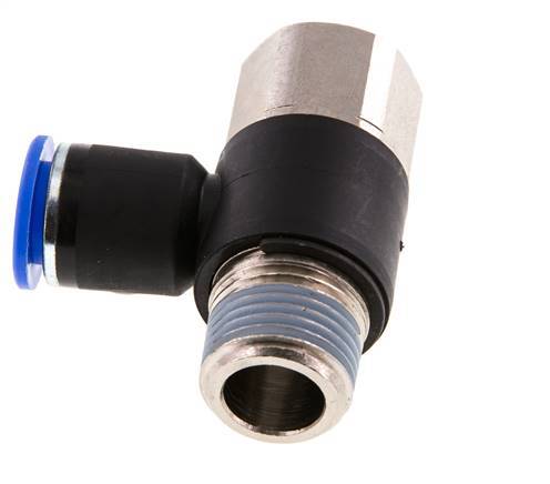 Racor de 12mm x R1/2'' con rosca macho-hembra Latón/PA 66 NBR Giratorio