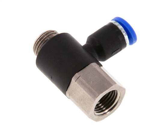 Racor de 4mm x G1/8'' con rosca macho-hembra latón/PA 66 NBR [2 piezas]