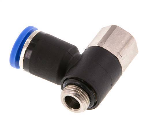 Racor de 8mm x G1/8'' con rosca macho-hembra latón/PA 66 NBR [2 piezas]