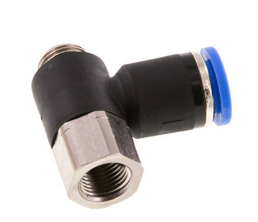 Racor de 8mm x G1/8'' con rosca macho-hembra latón/PA 66 NBR [2 piezas]