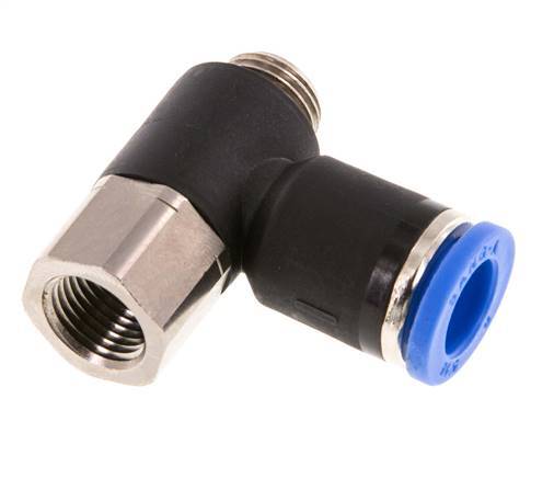 Racor de 8mm x G1/8'' con rosca macho-hembra latón/PA 66 NBR [2 piezas]