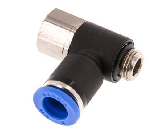 Racor de 8mm x G1/8'' con rosca macho-hembra latón/PA 66 NBR [2 piezas]