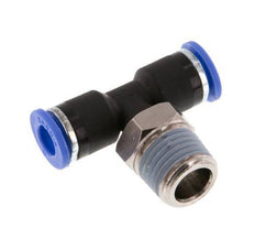 Racor en T de 6mm x R1/4'' con rosca macho latón/PA 66 NBR giratorio [2 piezas]