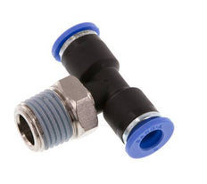 Racor en T de 6mm x R1/4'' con rosca macho latón/PA 66 NBR giratorio [2 piezas]