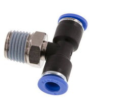 Racor en T de 6mm x R1/4'' con rosca macho latón/PA 66 NBR giratorio [2 piezas]