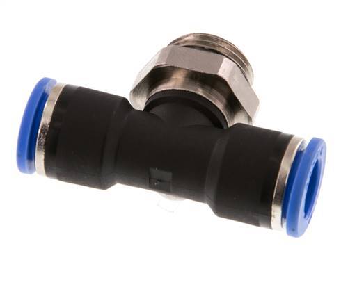 Racor en T de 10mm x G3/8'' con rosca macho Latón/PA 66 NBR Giratorio