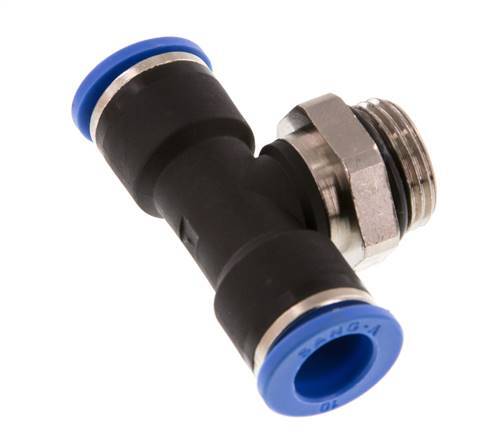 Racor en T de 10mm x G3/8'' con rosca macho Latón/PA 66 NBR Giratorio