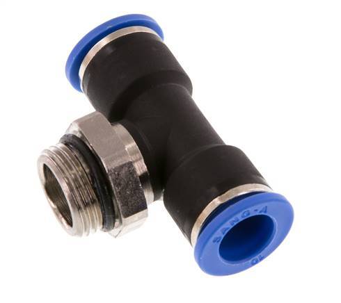 Racor en T de 10mm x G3/8'' con rosca macho Latón/PA 66 NBR Giratorio