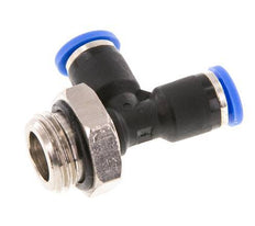 Racor en T en ángulo recto de 4mm x G1/4'' con rosca macho latón/PA 66 NBR giratorio [2 piezas]