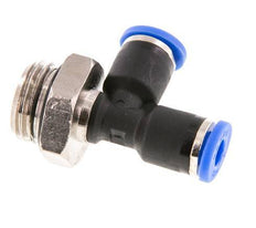 Racor en T en ángulo recto de 4mm x G1/4'' con rosca macho latón/PA 66 NBR giratorio [2 piezas]