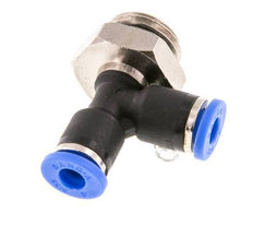 Racor en T en ángulo recto de 4mm x G1/4'' con rosca macho latón/PA 66 NBR giratorio [2 piezas]