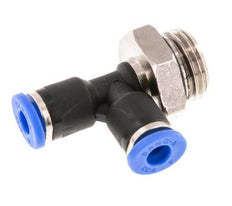Racor en T en ángulo recto de 4mm x G1/4'' con rosca macho latón/PA 66 NBR giratorio [2 piezas]