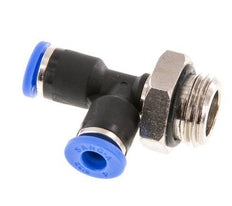 Racor en T en ángulo recto de 4mm x G1/4'' con rosca macho latón/PA 66 NBR giratorio [2 piezas]