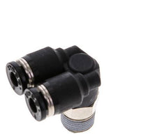 4mm x R1/8'' Y Push-in Fitting with Male Threads Brass/PBT NBR Rotatable