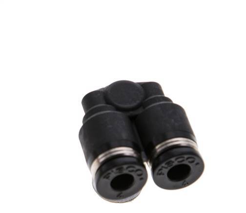 4mm x R1/8'' Y Push-in Fitting with Male Threads Brass/PBT NBR Rotatable