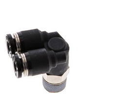4mm x R1/8'' Y Push-in Fitting with Male Threads Brass/PBT NBR Rotatable