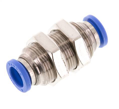 Racor rápido de 8 mm de latón/PA 66 NBR Bulkhead [2 piezas]