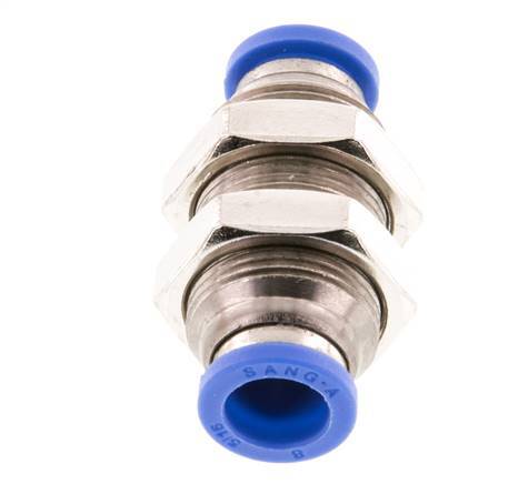 Racor rápido de 8 mm de latón/PA 66 NBR Bulkhead [2 piezas]