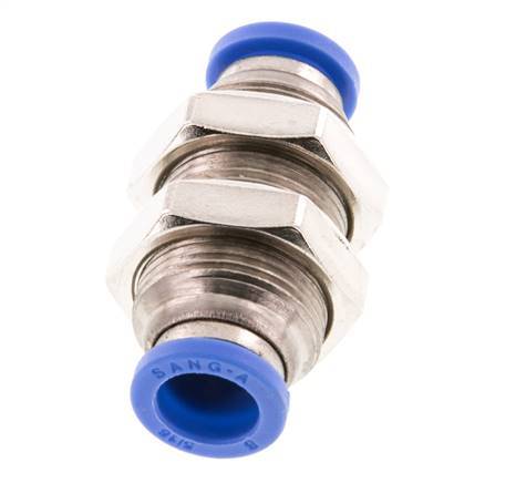 Racor rápido de 8 mm de latón/PA 66 NBR Bulkhead [2 piezas]