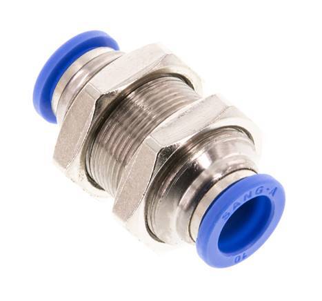 Racor de 10 mm Latón/PA 66 NBR Pasamuros