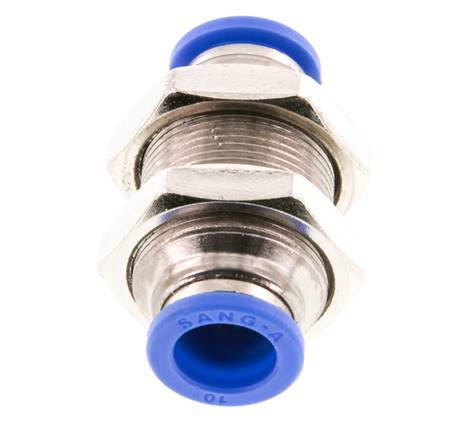 Racor de 10 mm Latón/PA 66 NBR Pasamuros