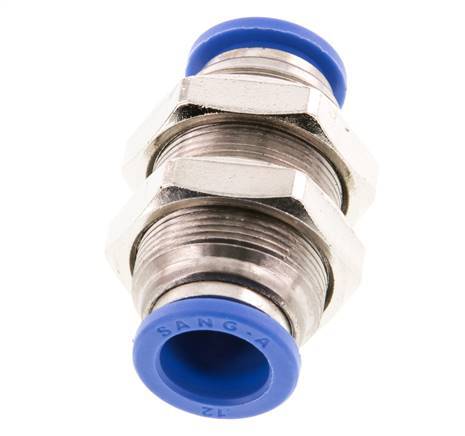Racor de 12 mm Latón/PA 66 NBR Pasamuros