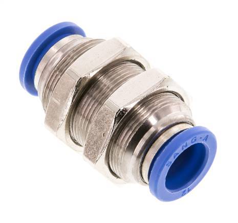Racor de 12 mm Latón/PA 66 NBR Pasamuros