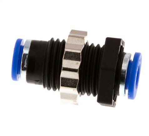 Racor de 6mm PA 66 NBR Bulkhead [2 Piezas]
