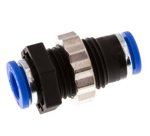 Racor de 8mm PA 66 NBR Bulkhead [2 Piezas]