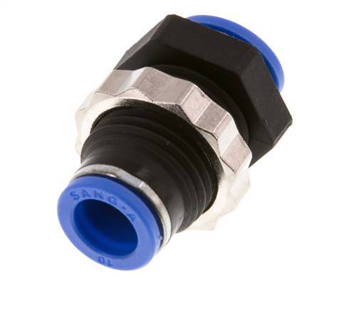 Racor de 10mm PA 66 NBR Bulkhead [2 Piezas]