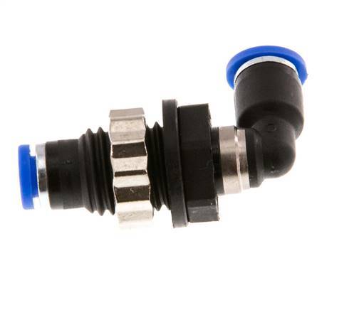 4mm 90deg Codo Racor pasamuros PA 66 NBR Pasamuros [2 Piezas]