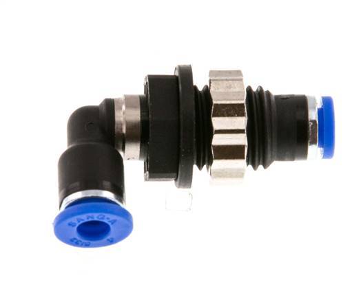 4mm 90deg Codo Racor pasamuros PA 66 NBR Pasamuros [2 Piezas]