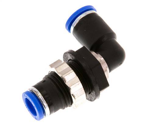 Codo de 8mm 90deg Racor de PA 66 NBR Pasamuros