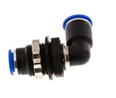 Codo de 12mm 90deg Racor de PA 66 NBR Pasamuros