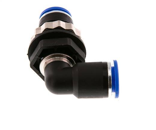 Codo de 12mm 90deg Racor de PA 66 NBR Pasamuros