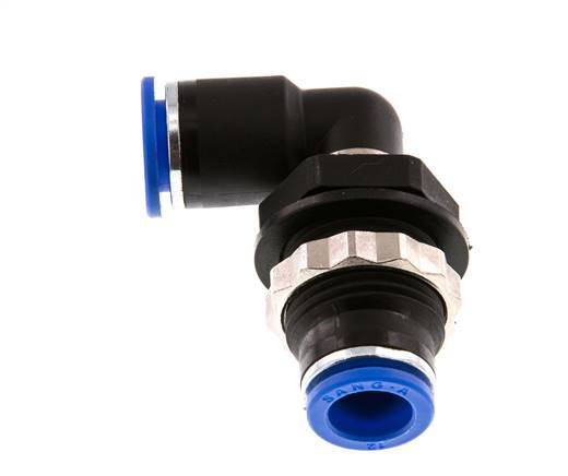 Codo de 12mm 90deg Racor de PA 66 NBR Pasamuros