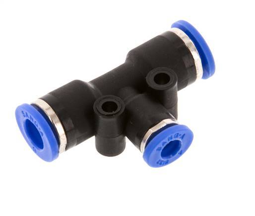 Racor en T de 4mm x 6mm PA 66 NBR [2 piezas]